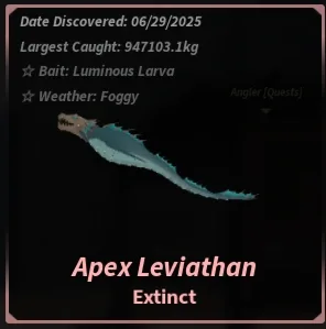 Apex Leviathan in Roblox Fisch
