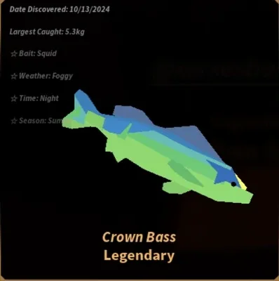Crown Bass in Roblox Fisch