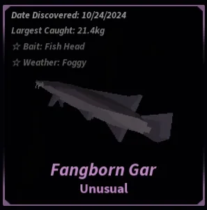 Fangborn Gar in Roblox Fisch