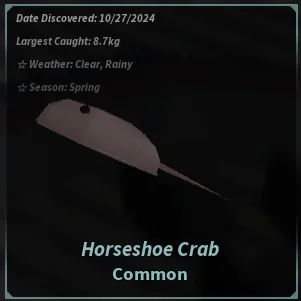 Horseshoe Crab in Roblox Fisch