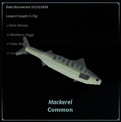Mackerel in Roblox Fisch