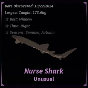 Nurse Shark in Roblox Fisch