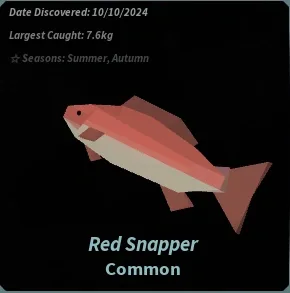Red Snapper in Roblox Fisch