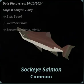 Sockeye Salmon in Roblox Fisch